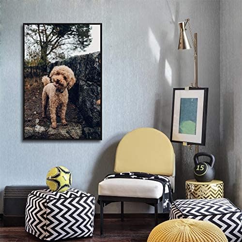 NWT Custom Framed Canvas Prints with Your Photo for Pets, Personalized Canvas Wall Art for Living Room, Bedroom - 16x24 inches