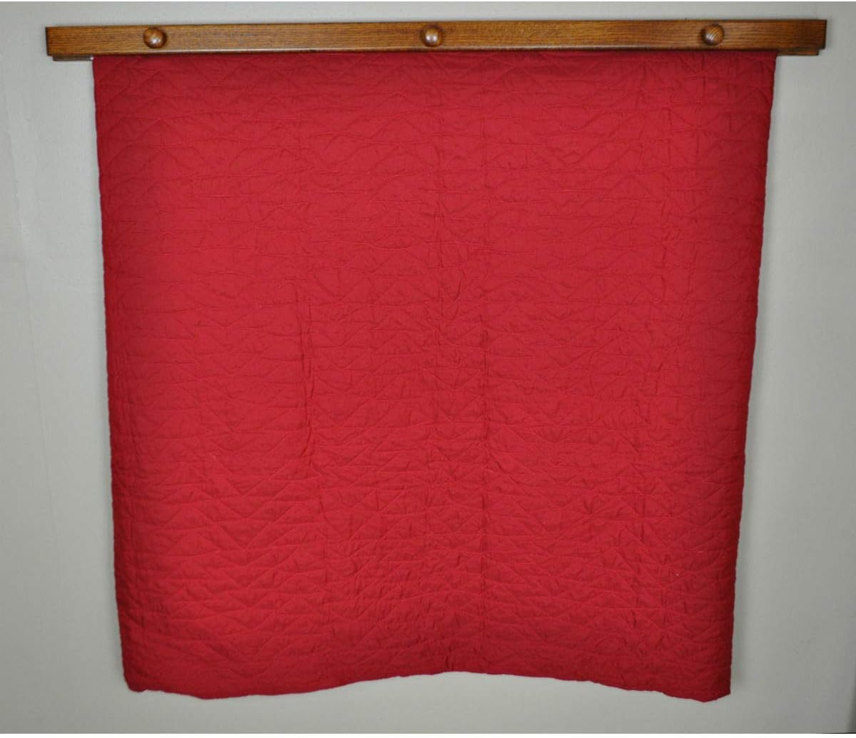 RRD Quilt Hanger for Wall for Display (84") Amish Made Wooden Quilt Rack Wall Mount - Rustic Tapestry Quilt Wall Hangers (Cherry Wood, Cherry Stain, 84" Long)