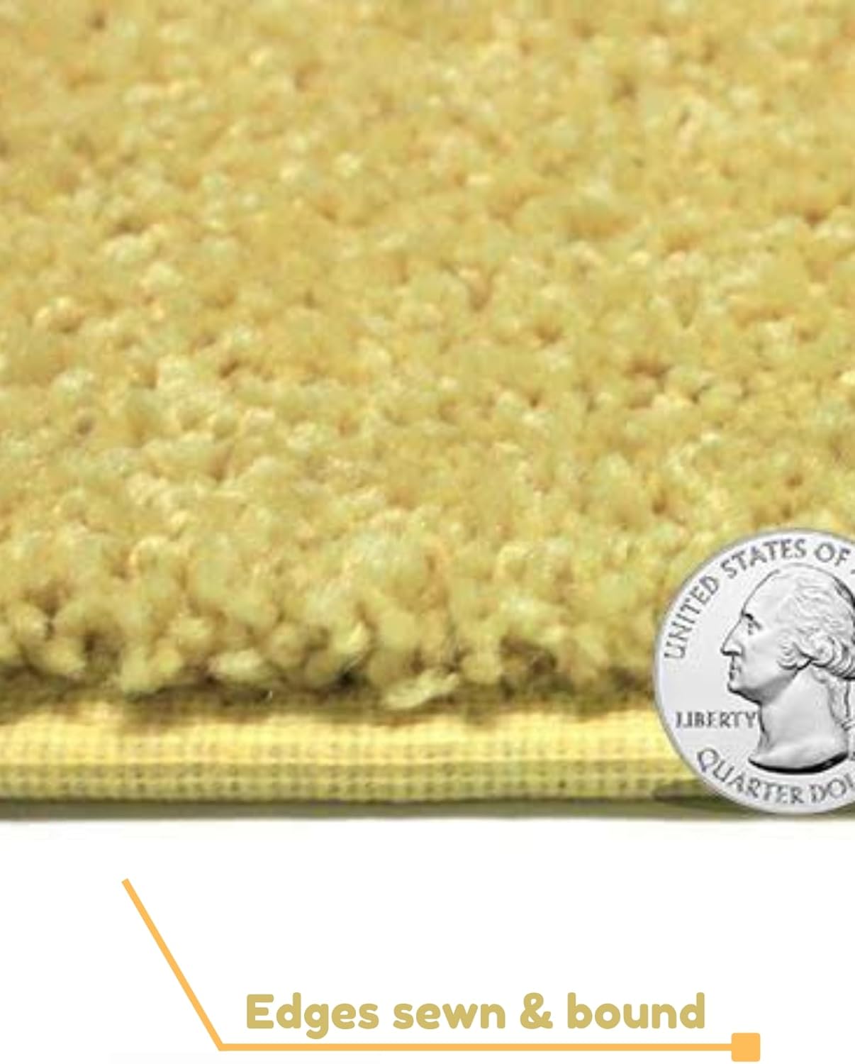 KOECKRITZ Soft and Colorful Kids Classroom Area Rugs (Passes Flammability Pill Test) Many Sizes and Bright Colors to Select from (8' x 12', Lemon)