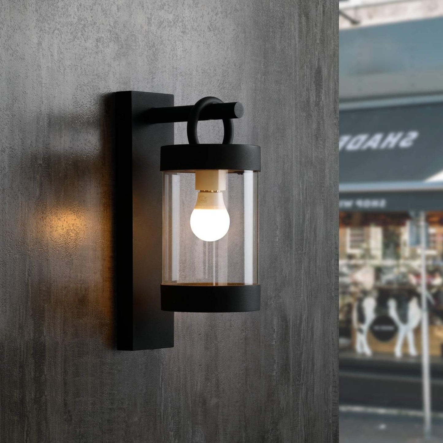 Dusk to Dawn Outdoor Lighting Wall Sconce,Modern Exterior Porch Light Fixture Aluminum with E26 Base 14In for House Patio Garage Front Door,Max 28W