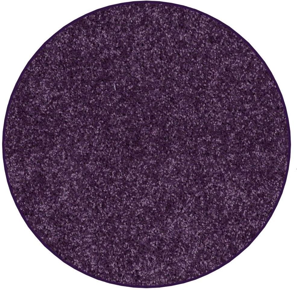 KOECKRITZ Soft and Colorful Kids Classroom Area Rugs (Passes Flammability Pill Test) Many Sizes and Bright Colors to Select from (6' Round, Eggplant)