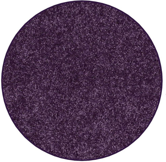 KOECKRITZ Soft and Colorful Kids Classroom Area Rugs (Passes Flammability Pill Test) Many Sizes and Bright Colors to Select from (3' Round, Eggplant)