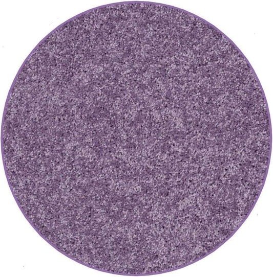 KOECKRITZ Soft and Colorful Kids Classroom Area Rugs (Passes Flammability Pill Test) Many Sizes and Bright Colors to Select from (9' Round, Lavender)