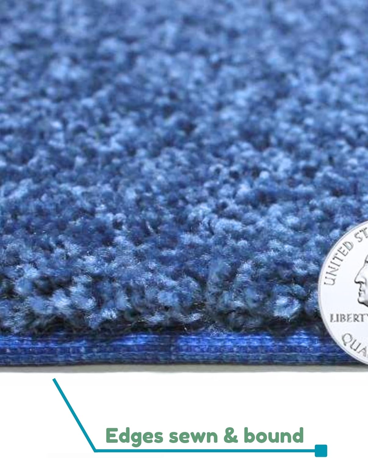 KOECKRITZ Soft and Colorful Kids Classroom Area Rugs (Passes Flammability Pill Test) Many Sizes and Bright Colors to Select from (9' x 12', Royal)