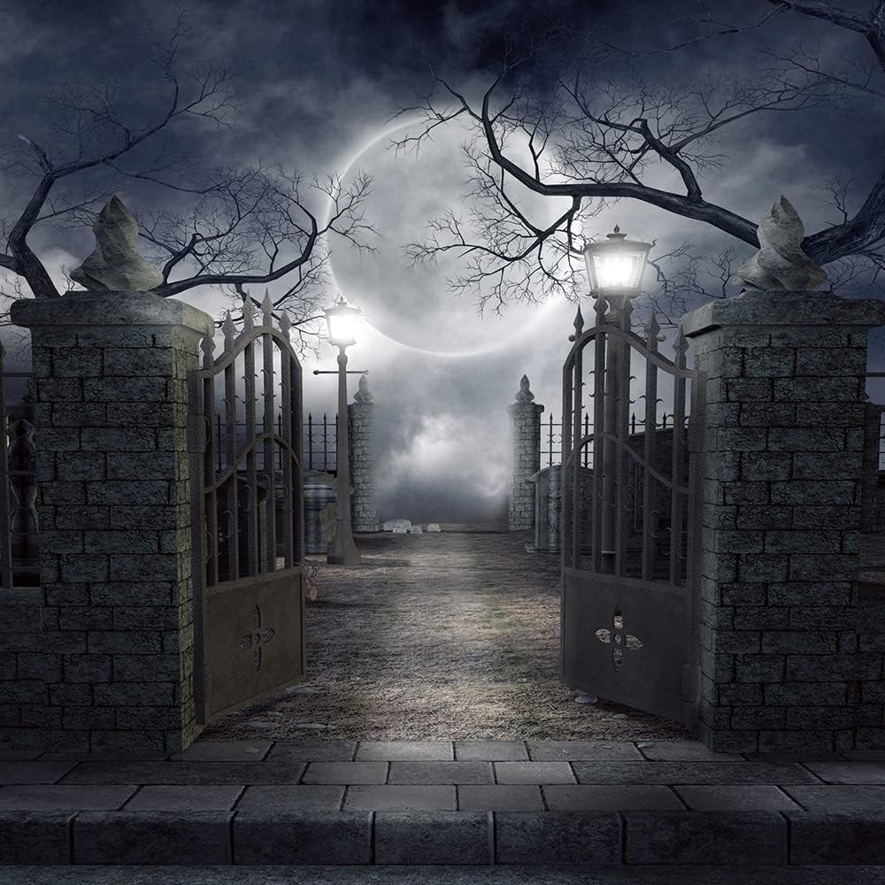 CHAIYA 10x10ft Halloween Backdrop Background Nightmare Before Christmas Backdrop for Photography Zombie Themed Photo Booth Party Decorations CY034