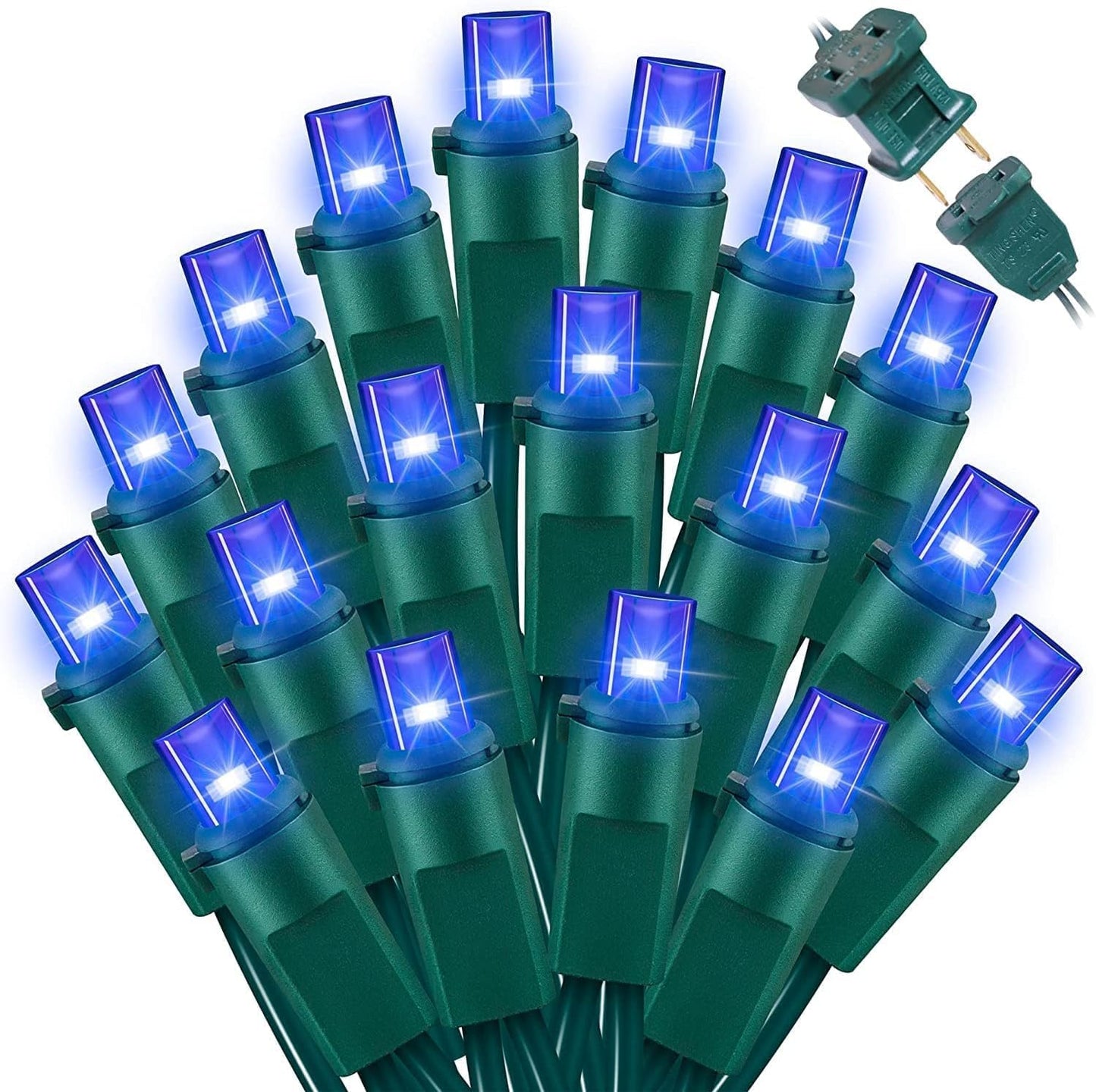60 Count Blue - String Lights - LED Christmas Lights, Mini led Lights for Indoor Outdoor Home Holiday Party Wedding Independence Day Decoration