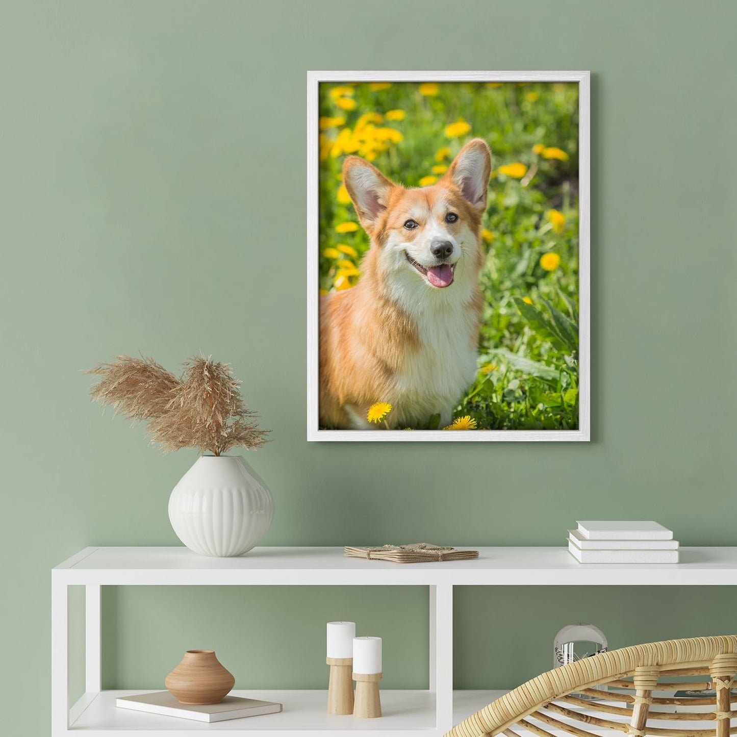 NWT Custom Framed Poster Prints with Your Any Photos, Personalized Canvas Pictures for Wall to Print Framed - 12"x16" White