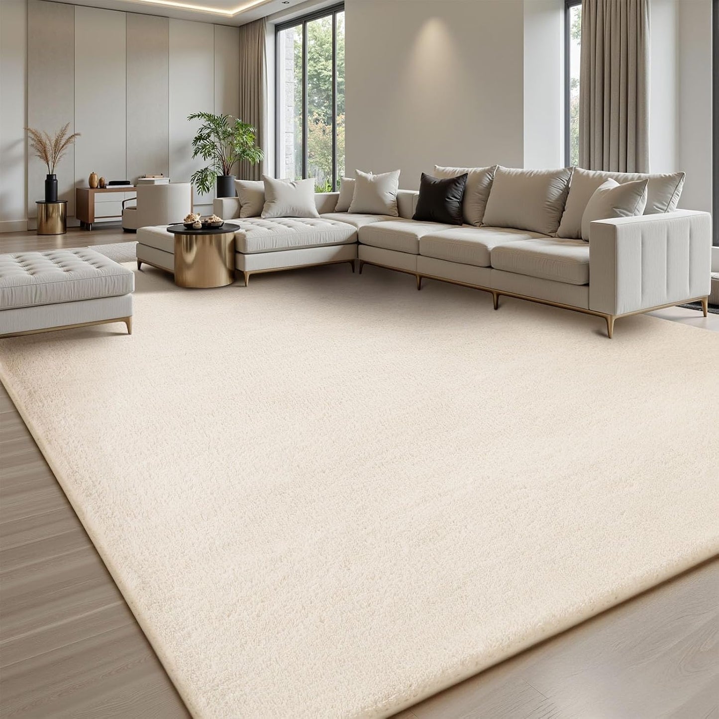 Sour Lemon 6x9 Soft Fluffy Machine Washable Non Slip Carpet Rugs for Living Room, Bedroom, Playroom, Kid's Room - Fluffy Home Decor