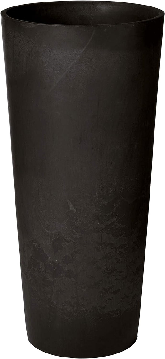 PSW S32BK Contempo Tall Round Planter, 13 by 13 by 28-Inch, Black