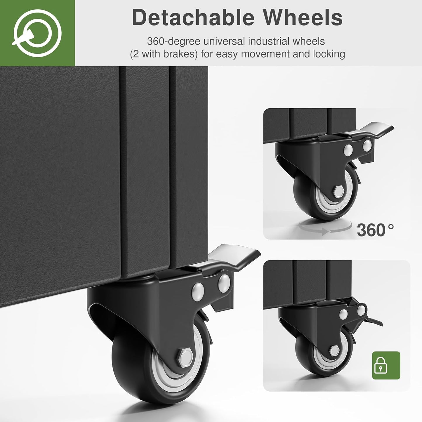 Casaphoria Metal Raised Garden Bed with Trellis and Wheels, 72"x35"x16" Planter Box for Climbing Plants, Vegetables & Vines, Features Drainage Holes and Privacy Screen (Black-Fence)
