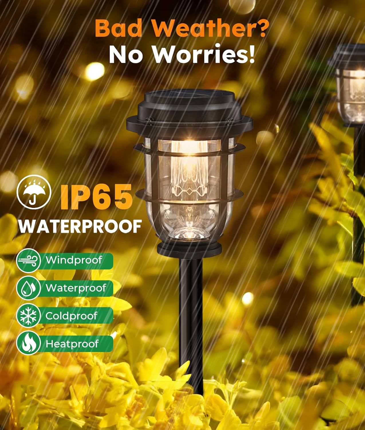 4-Pack Solar Pathway Lights, Bright Auto Garden Lights Decor - Durable Landscape Lighting for Lawn, Patio, Walkway, Driveway, Housewarming Gift Ideas