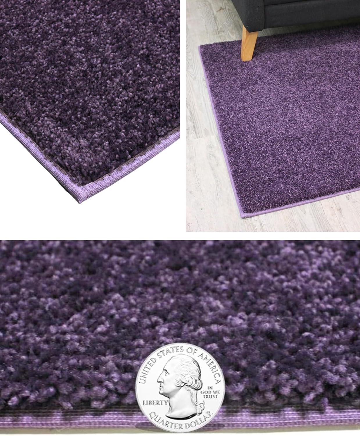 KOECKRITZ Soft and Colorful Kids Classroom Area Rugs (Passes Flammability Pill Test) Many Sizes and Bright Colors to Select from (10' x 10', Eggplant)