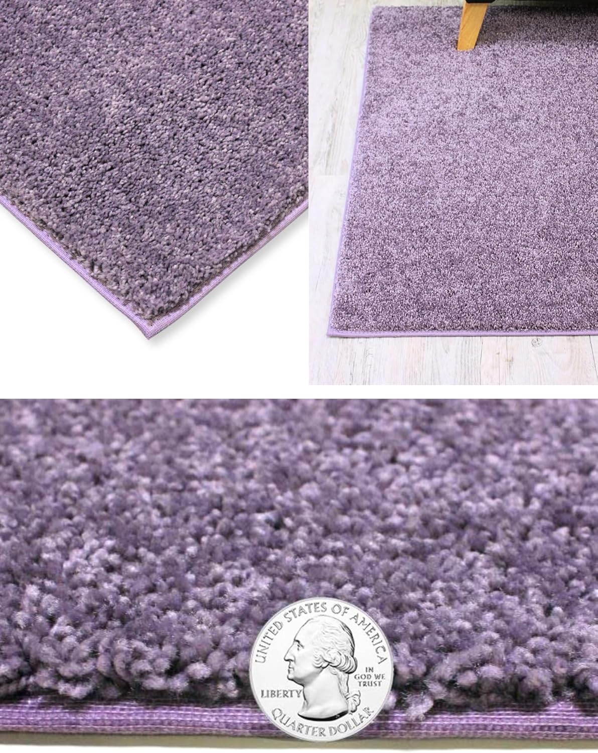 KOECKRITZ Soft and Colorful Kids Classroom Area Rugs (Passes Flammability Pill Test) Many Sizes and Bright Colors to Select from (3' Round, Lavender)