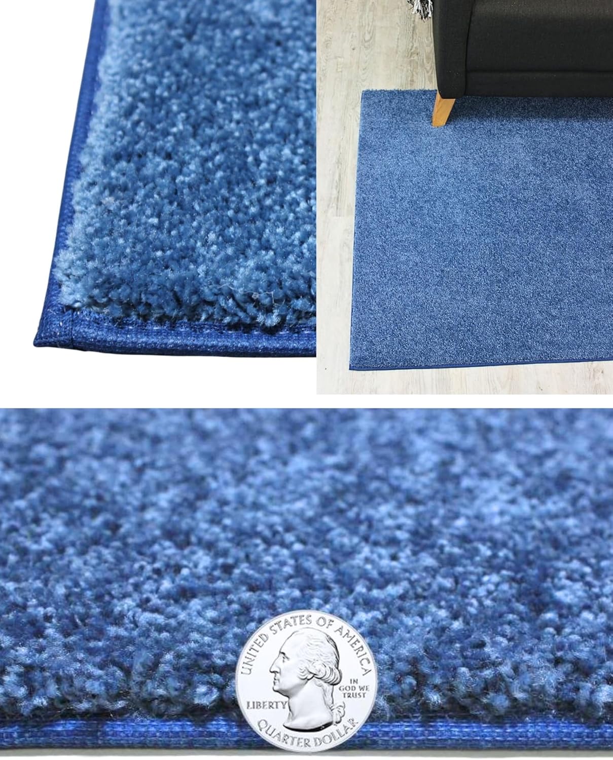 KOECKRITZ Soft and Colorful Kids Classroom Area Rugs (Passes Flammability Pill Test) Many Sizes and Bright Colors to Select from (5' x 5', Royal)