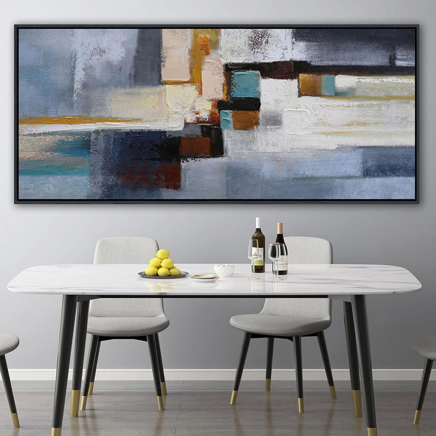KLAKLA Extra Large Wall Art 86x29 Inches - Abstract Huge Canvas Picture Wall Decor Living Room Oversized Artwork for Walls Bedroom Office Decoration Modern Frame Wall Art