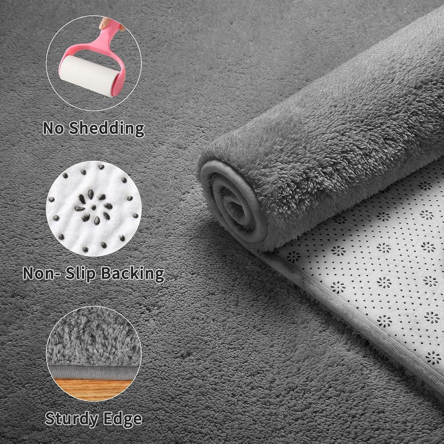Sour Lemon 5x7 Area Rugs for Living Room, Soft Large Area Rug Fluffy Rugs for Bedroom，Machine Washable Area Rug Non Slip Carpet Rug for Living Room Playroom Kids Room Home Decor