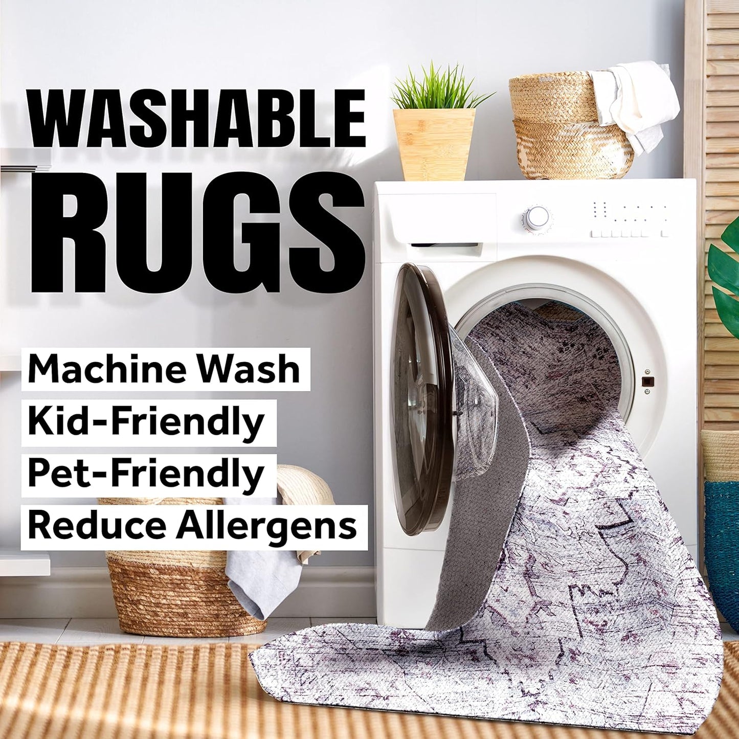 JONATHAN Y Machine-Washable Cream/Multi Indoor Area Rug, 3x5, Kingdarr T-Rex Modern, Casual, Kids & Novelty for Living Room, Dining Room, Bedroom, Kitchen Easy-Cleaning, Non-Shedding (KDW103A-3)